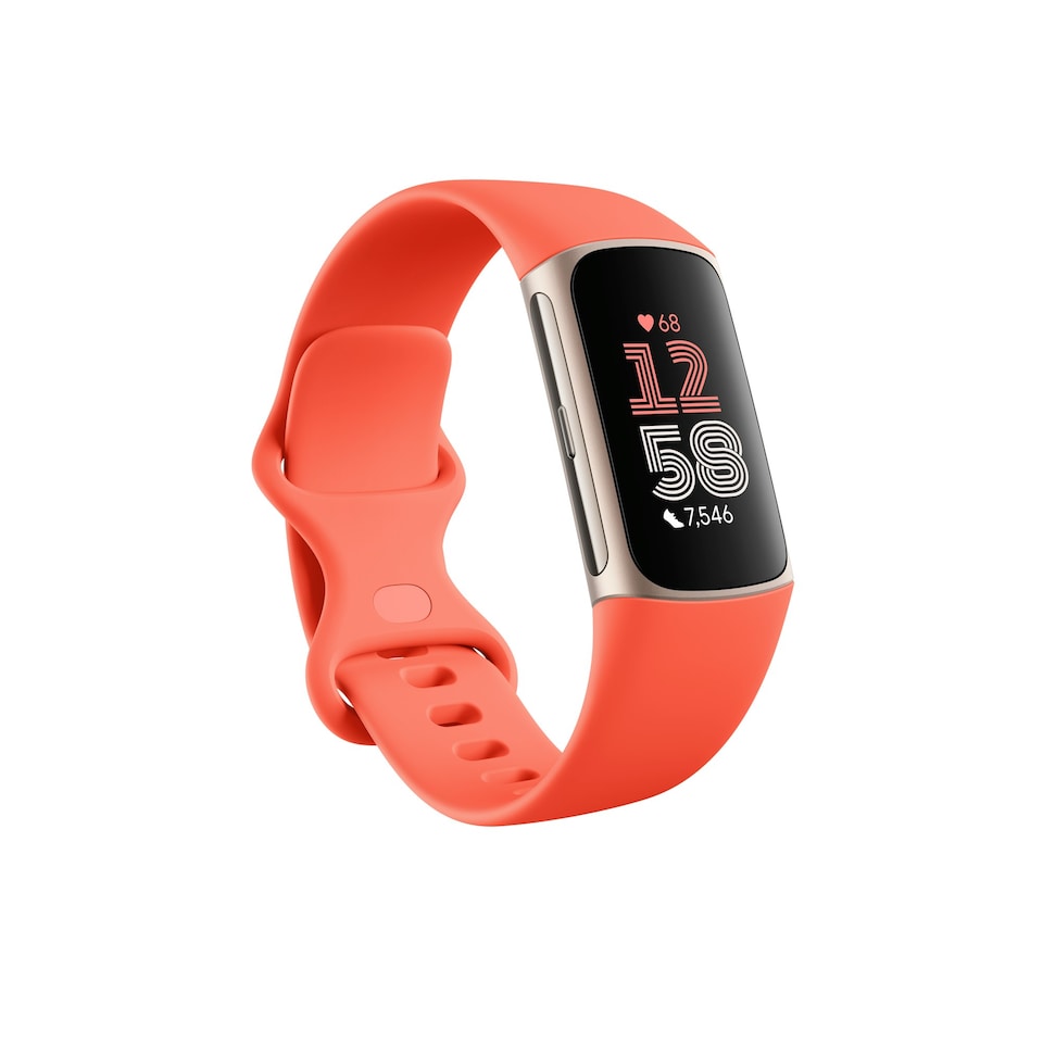 image 1 of Fitbit Charge 6 - Coral / Champagne Gold