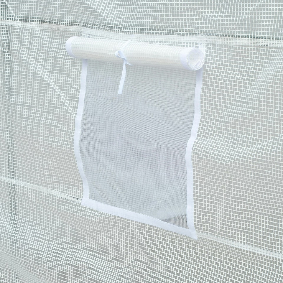 image 1 of Outsunny Large Walk-in Greenhouse Poly Tunnel Galvanised Garden Plants Grow Tent