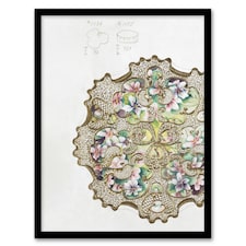 Vintage Design For Plate Bowl Vintage Framed Wall Art Print Noritake 12x16"