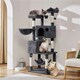 image 2 of Yaheetech 163 cm Large Cat Tower with Condos Platform Perch Dark Grey
