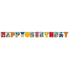 Happy Birthday Party Town Cardboard Letter Banner 170cm