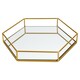 image 1 of Hexagon Metal Gold Mirror Tray | Gold | M | 1