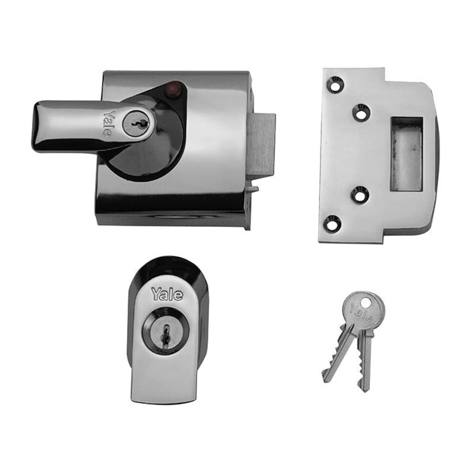 Yale Locks Bs1 Nightlatch British Standard Lock 60mm Backset Chrome Finish Visi - Multi Colour - One Size Multi