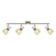 image 1 of Jaron 4 Light Polished Chrome & Glass Spotlight Ceilng Bar