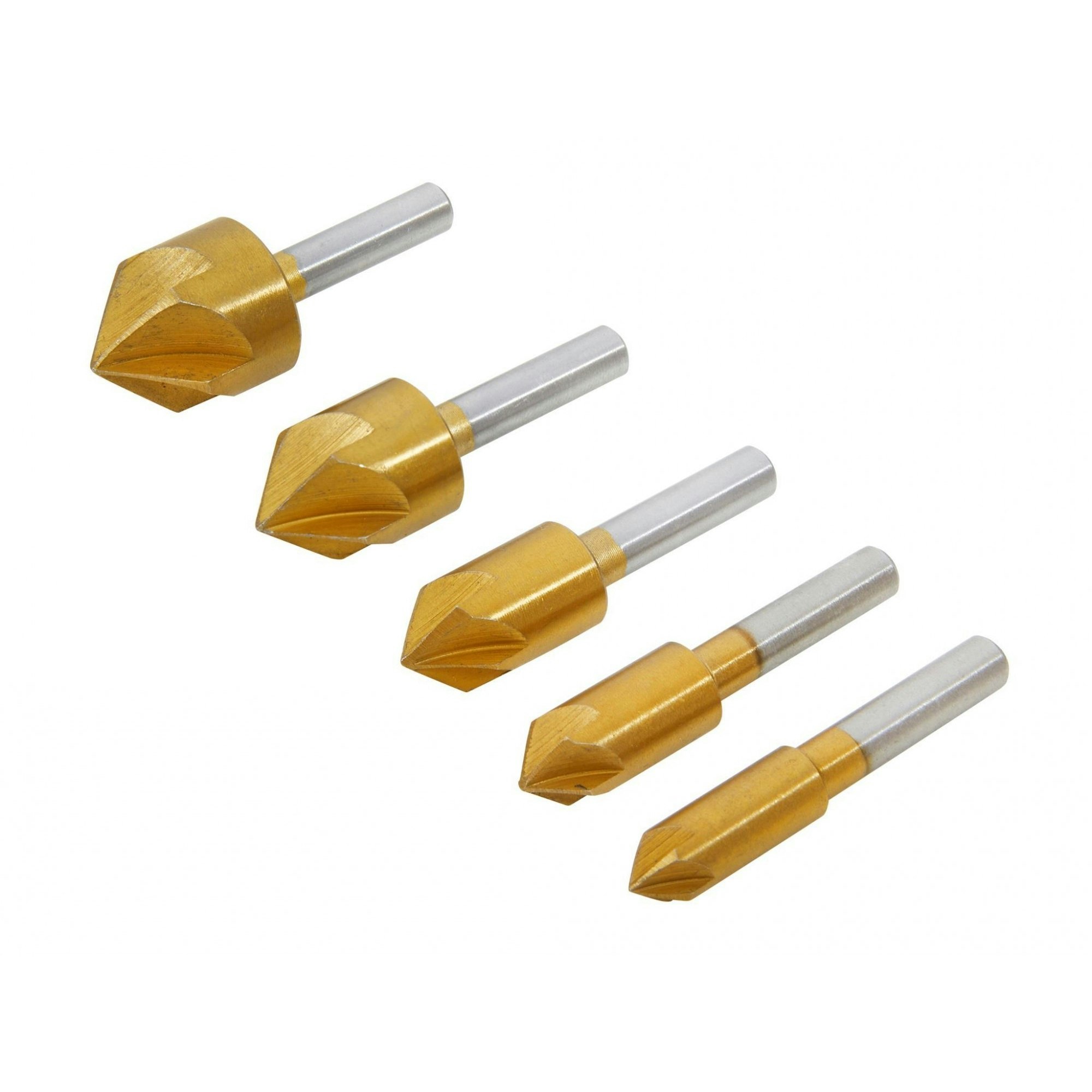 Bluespot Tools Hss Titanium Countersink Bit Set, 5 Piece - Multi Colour - One Size