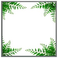 Green botanicals (Picture Frame) Grey | XS