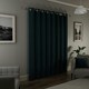 image 5 of Austin Teal Blackout Curtains 66 x 54 inch (168 x 137 cm) 100% Blackout Eyelet Thermal Noise Reducing Curtains for Bedroom and Living Room