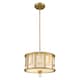 image 1 of Lemuria 2 Light Medium Round Ceiling Duo-Mount Pendant Gold, E27