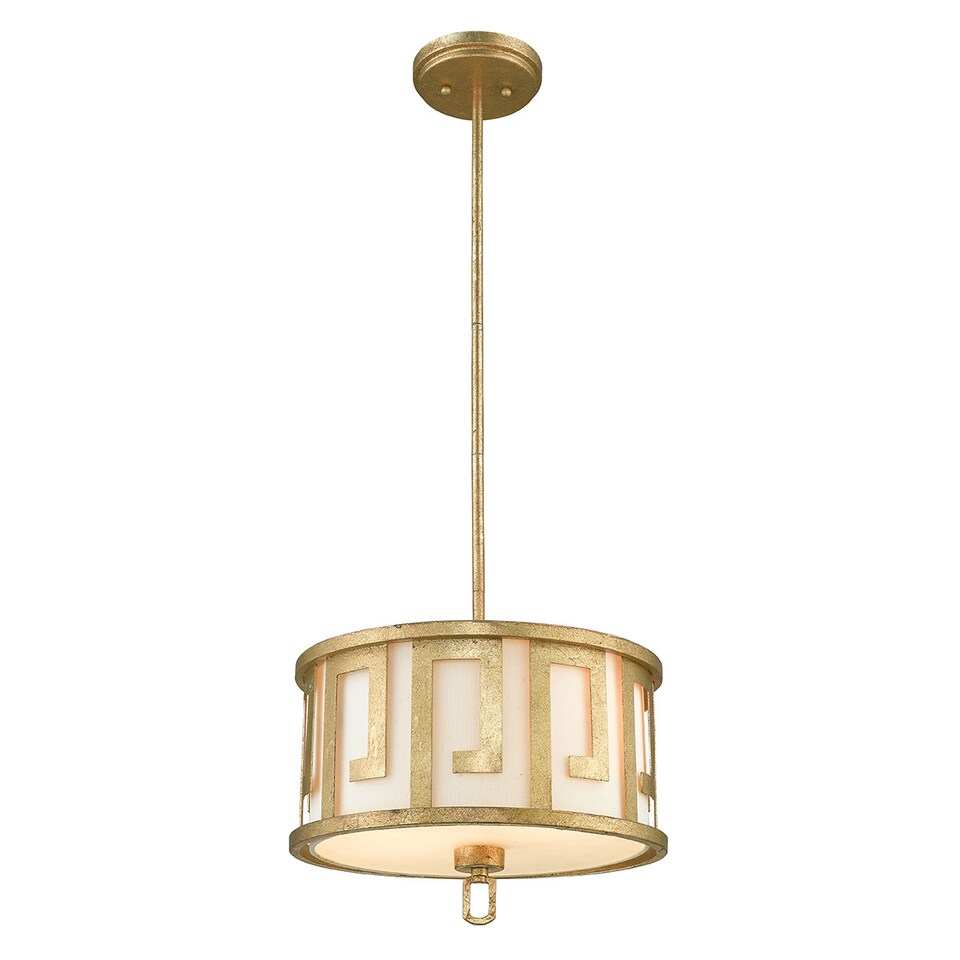 image 1 of Lemuria 2 Light Medium Round Ceiling Duo-Mount Pendant Gold, E27