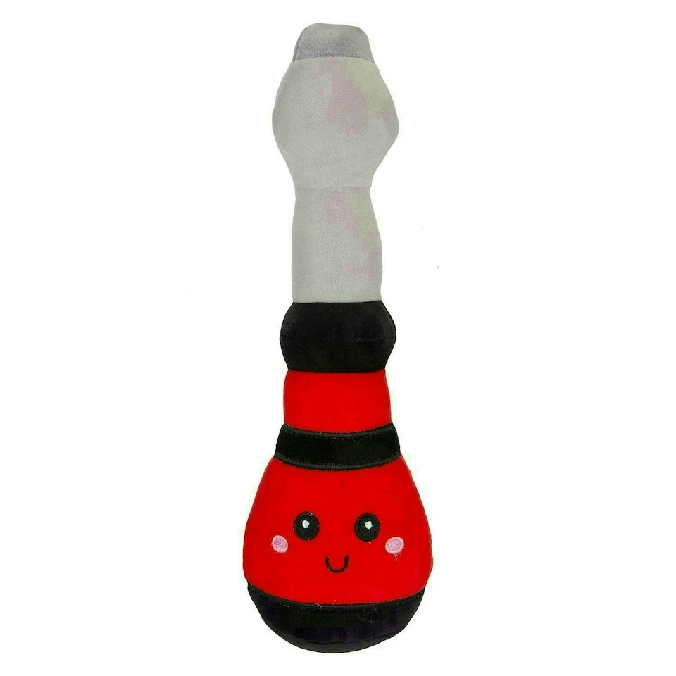 image 1 of Screwdriver Soft Toy Cute Plushie Huggable Cuddly Stuffed Toy 27cm Red