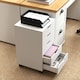 image 7 of HOMCOM Filing Cabinet with 5 Drawers, Under Desk Drawer, White | White | White
