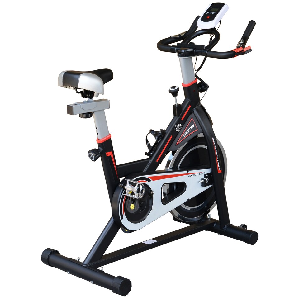 image 1 of Homcom Exercise Bike Adjustable Resistance Indoor Cycling Machine
