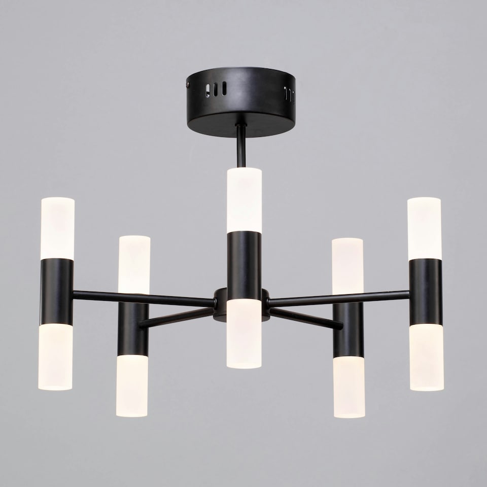 image 1 of BHS Lois 10 Light Flush Ceiling Light, Black