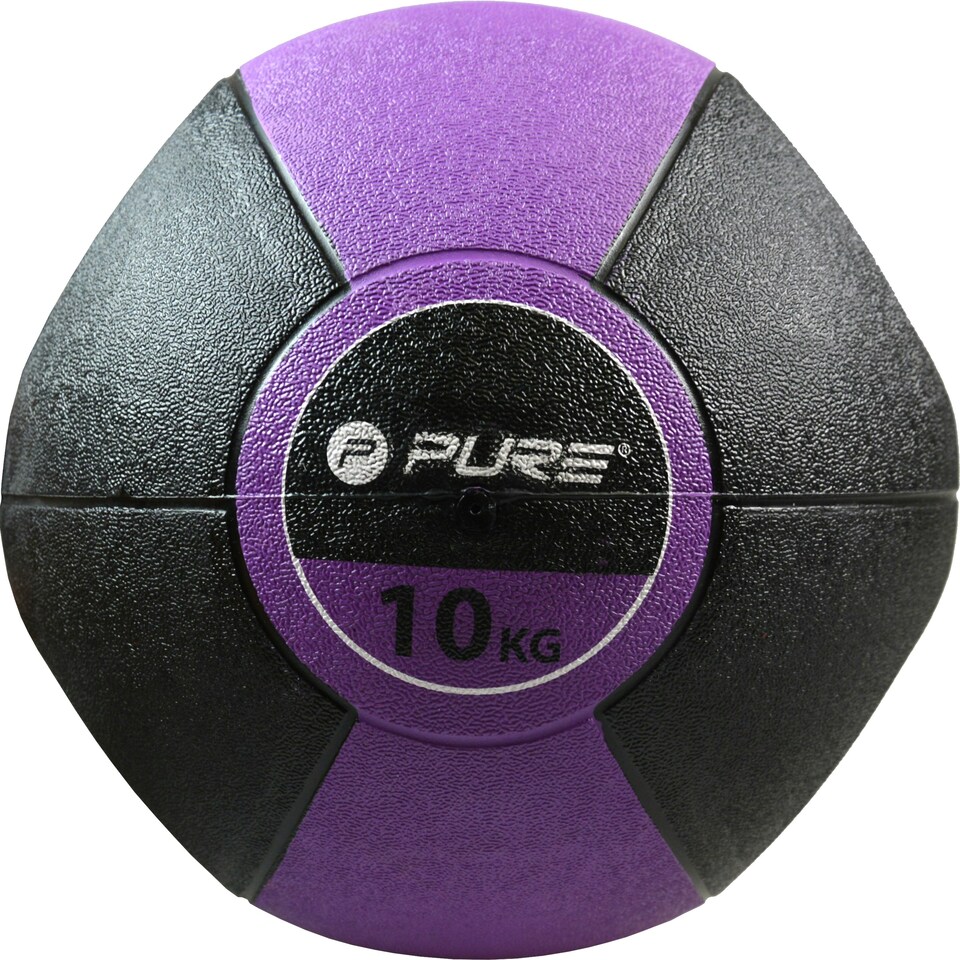 image 1 of Medicine Ball with Handles - 10kg (Purple)