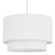 image 1 of White 2 Tier Ceiling Light Shade | White | Medium | 1