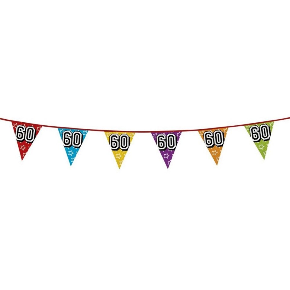Boland Bunting 60th Birthday Banner - Multicoloured - One Size