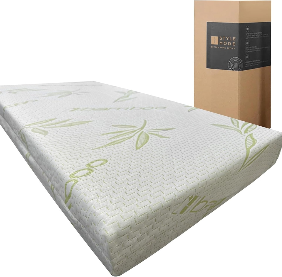 image 1 of Bamboo Memory Foam Mattress Topper I Cooling, Supportive & Hypoallergenic Bed Topper 1" (2.5cm)