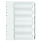 image 1 of A4 White Plastic 31 Part Tabbed File Index Dividers for ring binders/lever arch
