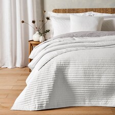 Bianca Quilted Lines Bedspread | White | One Size