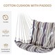 image 4 of Outsunny Outdoor Hammock Cushioned Chair Patio Swing Seat Wooden Brown Garden 