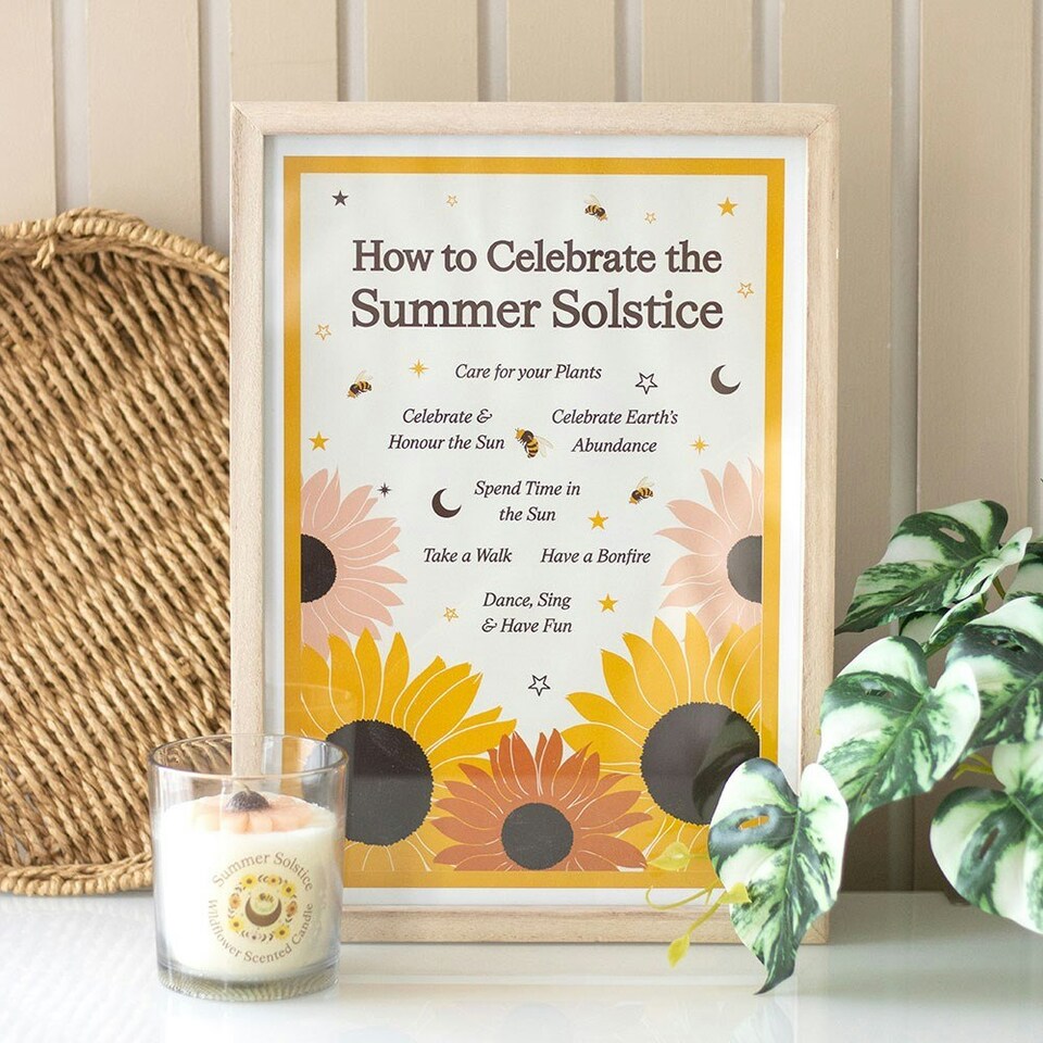 image 1 of How to Celebrate the Summer Solstice Framed Wall Art Print