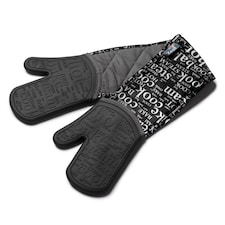 Zeal Steam Stop™ Waterproof Silicone Double Oven Glove Black | Black