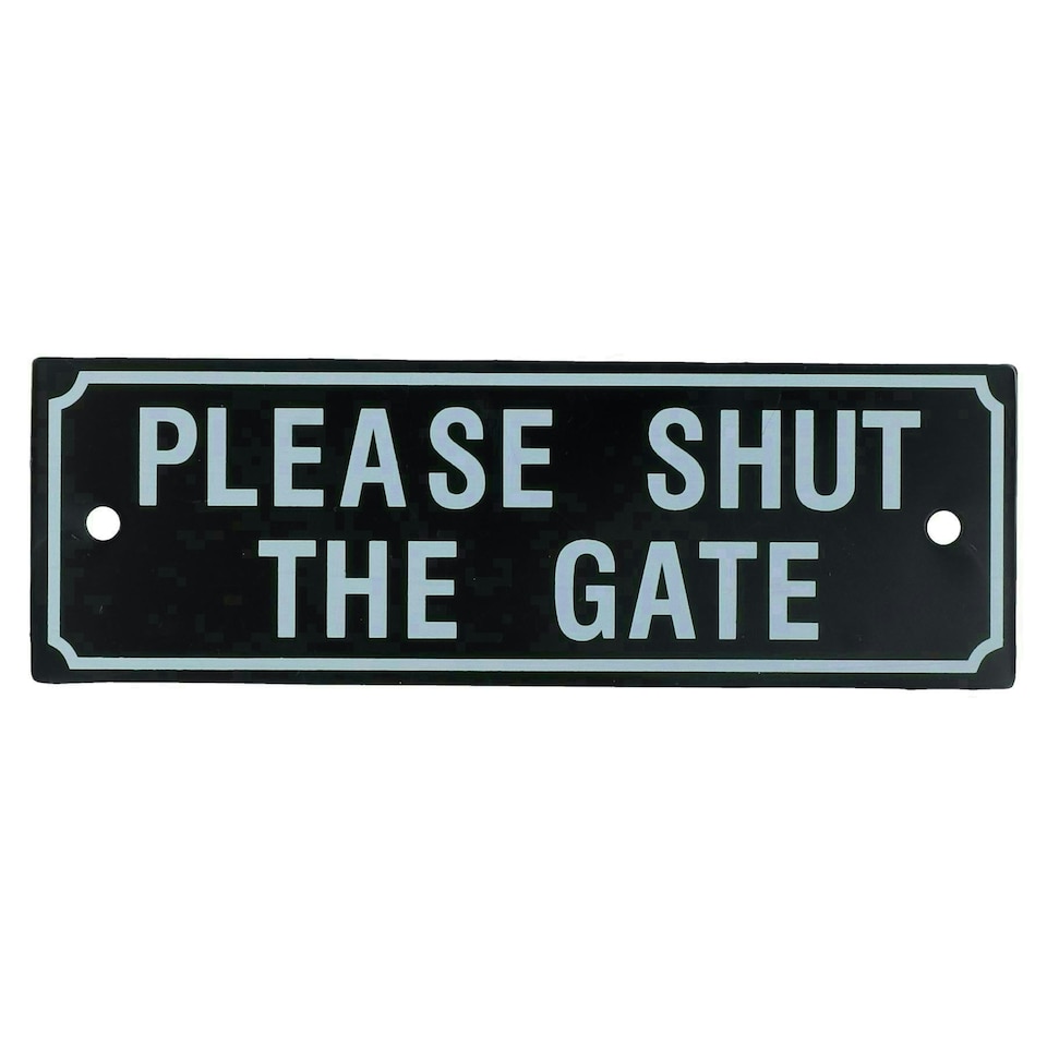 image 1 of Four Garden Gate Signs - 'Beware of Dog' & 'Shut the Gate' Dog Warning Sign