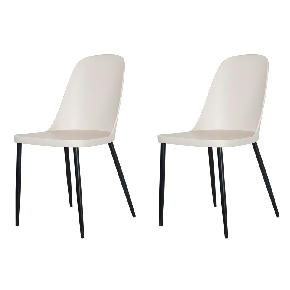 image 1 of Aspen Grey Oak Effect 100cm Round Dining Table with 4 Duo Plastic Chairs - Modern Dining Set | Brown | Calico | One Size | 1