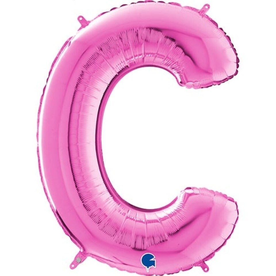 Hot Pink Letter C Helium Foil Giant Balloon 66cm / 26 in