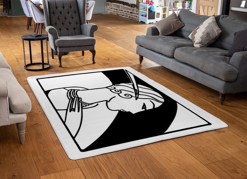 image 1 of Art Deco Woman Rug | Multi