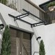 image 2 of Patio Cover Bremen Door Awning Canopy 2050 Clear - Aluminium/Acrylic - L205 x W93.5 x H18.7 cm - Dark Grey Grey