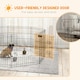 image 8 of PawHut 24" Pet Dog Playpen, Puppy Cage, Eight-Panel Metal Fence, Run, Garden