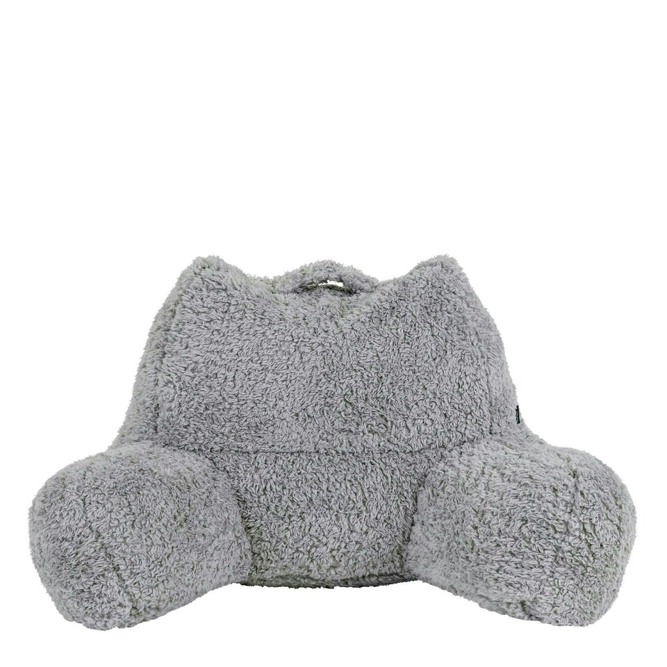image 1 of icon Teddy Bear Cuddle Cushion Grey Reading Support Pillow Grey | One Size