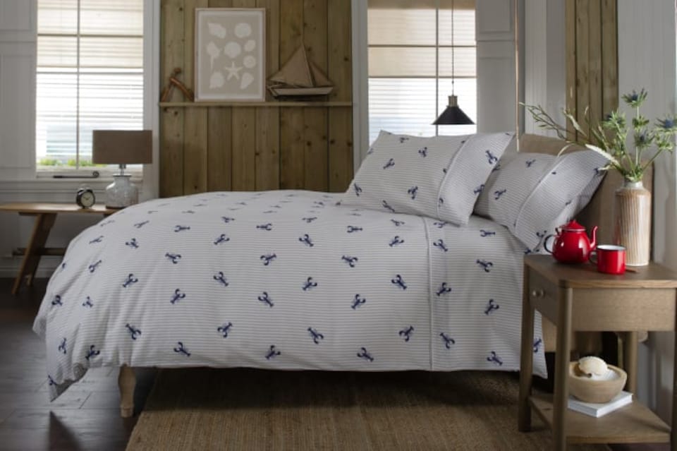 image 1 of Rock Lobster Cotton Duvet Set | Multi | Super King