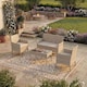 image 1 of Garden Vida Kendal 4 Seater Rattan Set Chair Sofa Coffee Table Outdoor Garden Furniture, Natural