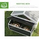 image 6 of PawHut Wooden Chicken Run with Nesting Box, Openable Roof, for 4-8 Chickens