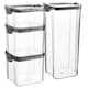 image 1 of Argon Tableware 4 Piece Food Storage Containers Set - 3 Sizes - Black