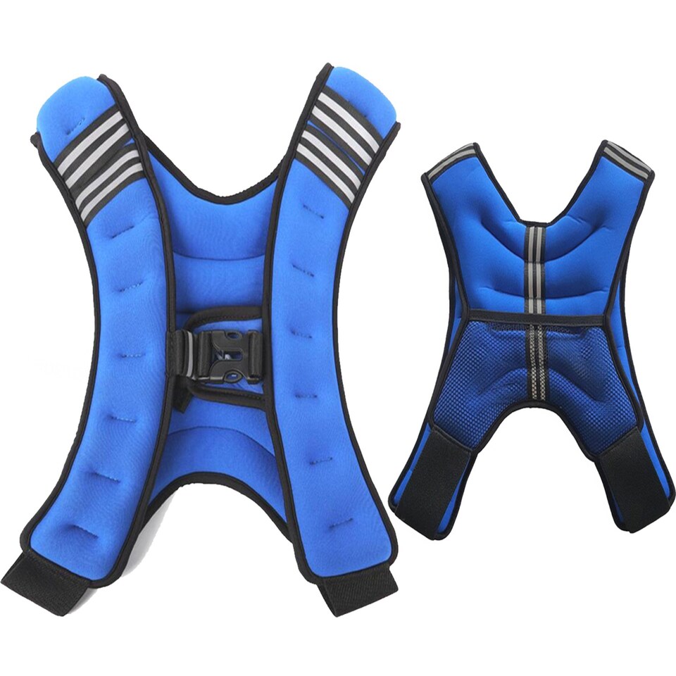 image 1 of 3kg Weighted Vest for Running, Adjustable Workout Weight Jacket Gym Fitness Equipment