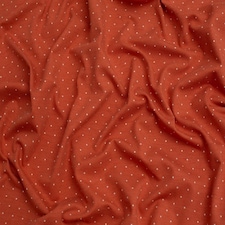 Orange Pindot Cotton Jersey Stretch Knit Fabric for Dressmaking, 150cm / 59" Wide - per metre