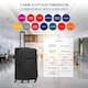 image 3 of Flight Knight Lightweight 4 Wheel 800D Soft Case Quilted Suitcases Anti Crack Cabin & Hold Luggage Options - 100+ Airlines Approved - easyJet, BA & Many More! | Black | Large