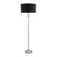 image 4 of ValueLights Maggie Chrome Candlestick Floor Lamp with Black with Chrome Inner Lamp Shade and LED Bulb