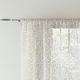 image 2 of Pair of Willow Natural Leaf Print Voile Panels 137 cm (54 inch) Rod Pocket Linen Look Panels for Bedroom and Living Room