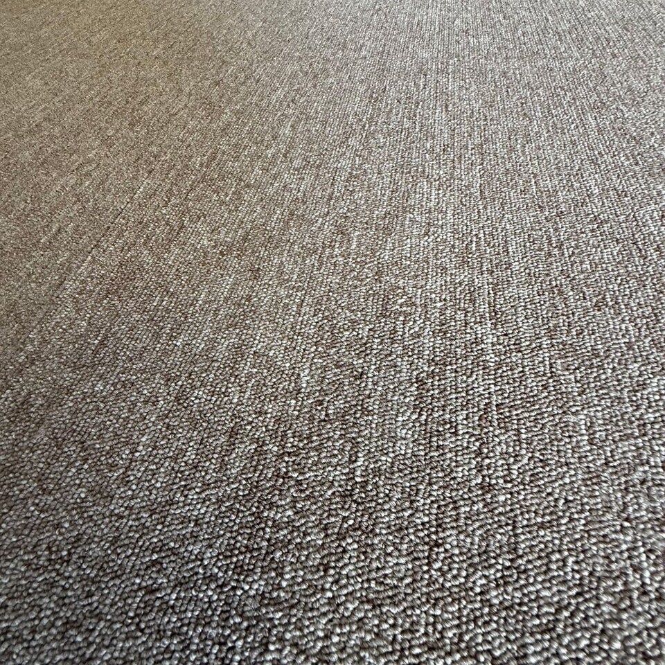 image 1 of Oat 5mm Loop Pile Bitumen Backed Luxury Carpet Tile For Home & Commercial Use, 20 Tiles per pack, Suitable for underfloor heating