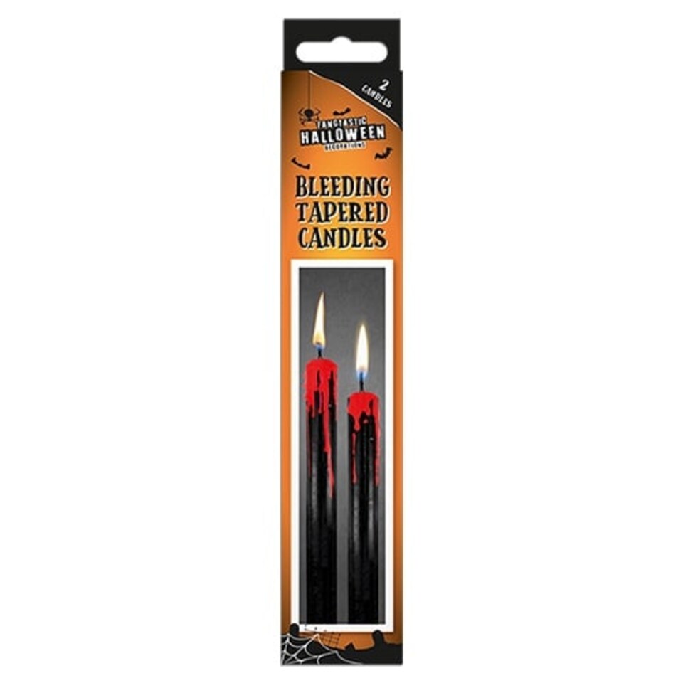 image 1 of Halloween Tapered Bleeding Candles 22cm - Pack of 2