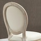 image 6 of HOMCOM French-Style Dining Chairs Set of 2 with Linen Upholstery, Cream