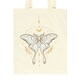image 3 of Something Different Light Luna Moth Polycotton Tote Bag - Light Beige - One Size Cream