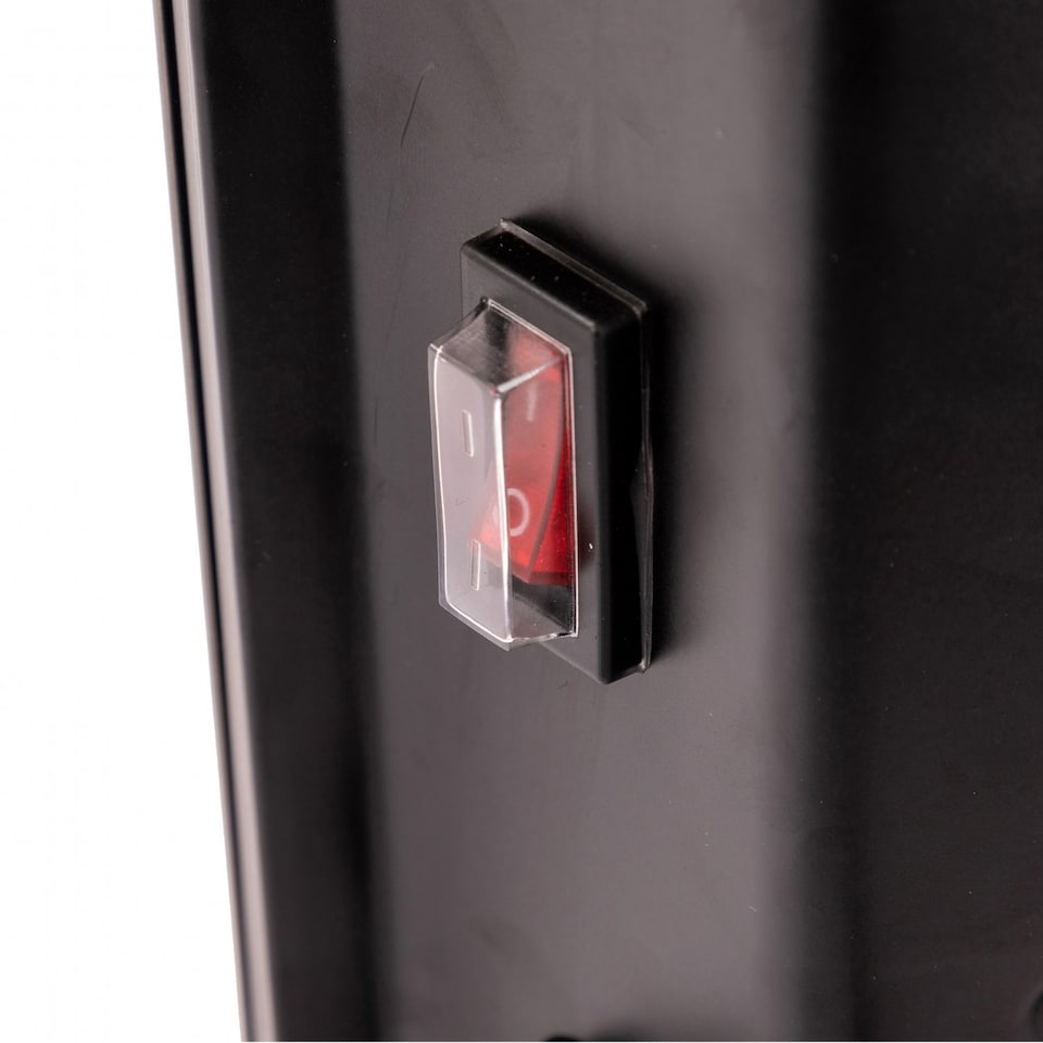 image 1 of 2000W Black Glass Free Standing Electric Panel Convector Heater