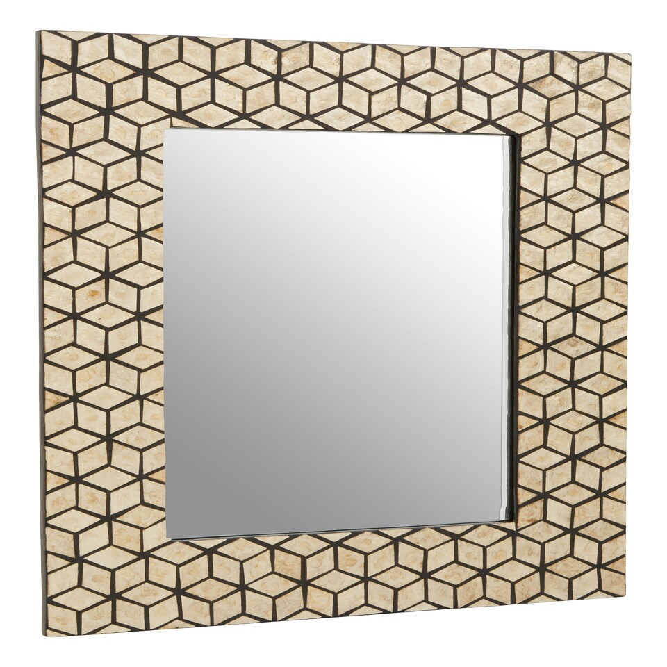 image 1 of Interiors by Premier Black And Gold Cube Wall Mirror Gold