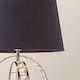 image 5 of ValueLights Rothwell Silver Table Lamp Blue Shade