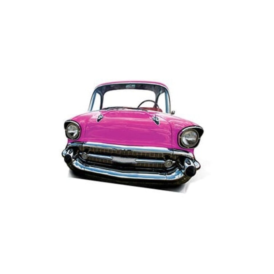 Pink Cadillac Car Child Size Lifesize Cardboard Cutout - 105cm